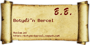 Botyán Bercel névjegykártya